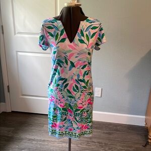 Lilly Pulitzer  Colorful Leaf Print Dress